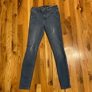 light blue washed jeans